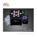 12PCS*10W 4in1 Rgbaw 2.4GHz Wireless LED Flat PAR Can with Irc Remtoe Control